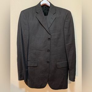 Banana Republic Gray Wool Blend 3 Button 2 Piece Suit Men's Size 40R Pants 32/32